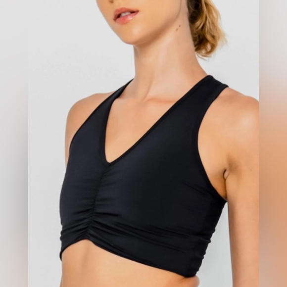 🖤HP 🎉 Yoga Bitch Flawless Ruched Scrunch-front Wild Thing Yoga Bra Tank NWT - Picture 10 of 12